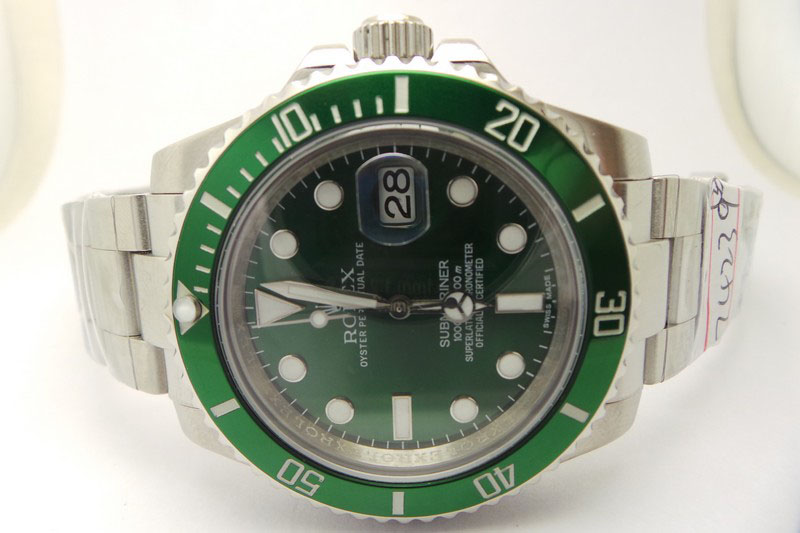 Rolex Green Submariner 116600LV Watch Dial