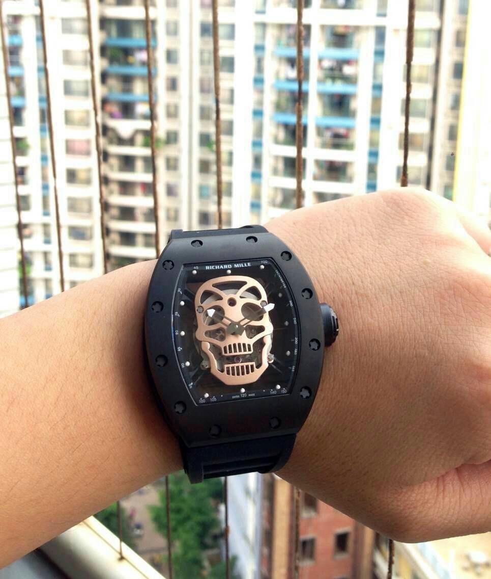 Richard Mille Skull Watch on Wrist