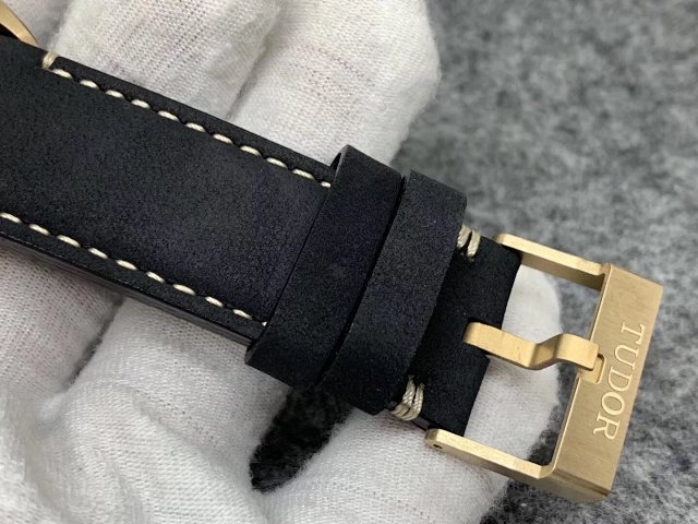 Tudor Black Bay Grey Leather Strap