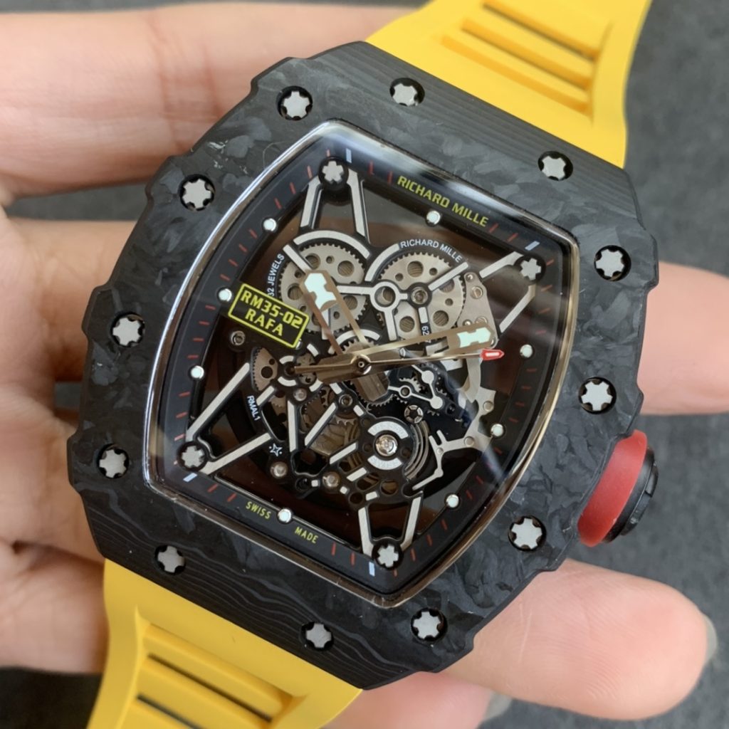 Replica Richard Mille RM35-02 Yellow Carbon Watch