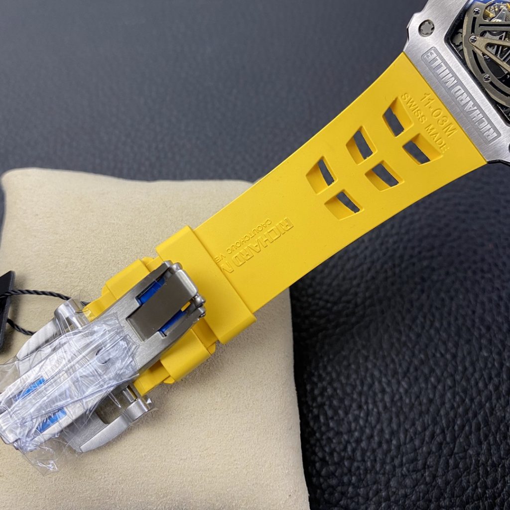 Richard Mille RM011-03 Yellow Rubber Strap