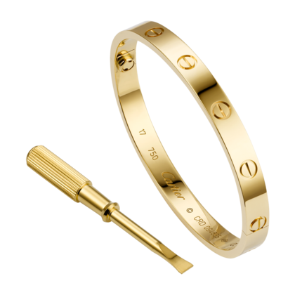 Replica Cartier Love Bracelet with Diamonds Yellow Gold and White Gold ...