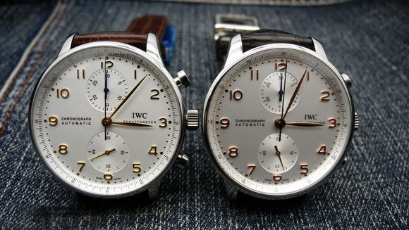 Two IWC Portuguese Chronograph Replica Watches
