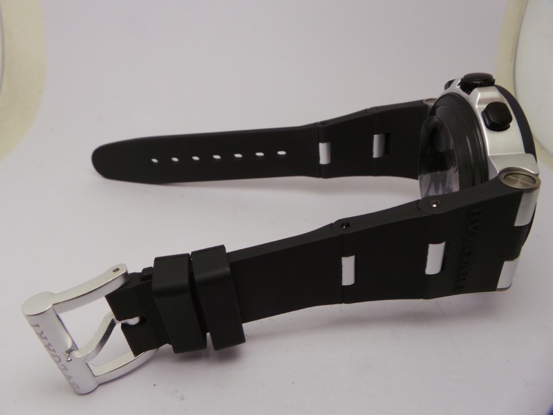 Bvlgari Aluminium Black Rubber Strap