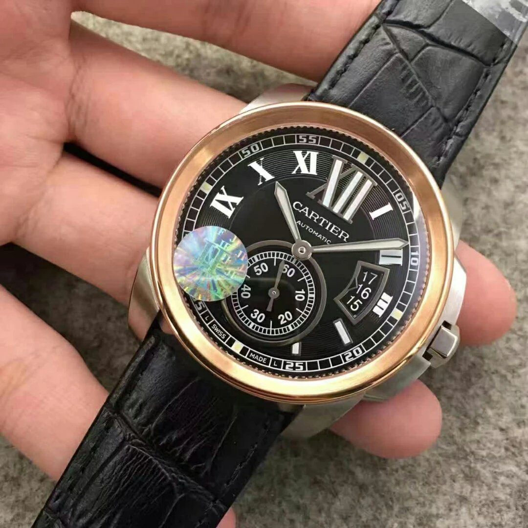 Replica Cartier Calibre Black Dial