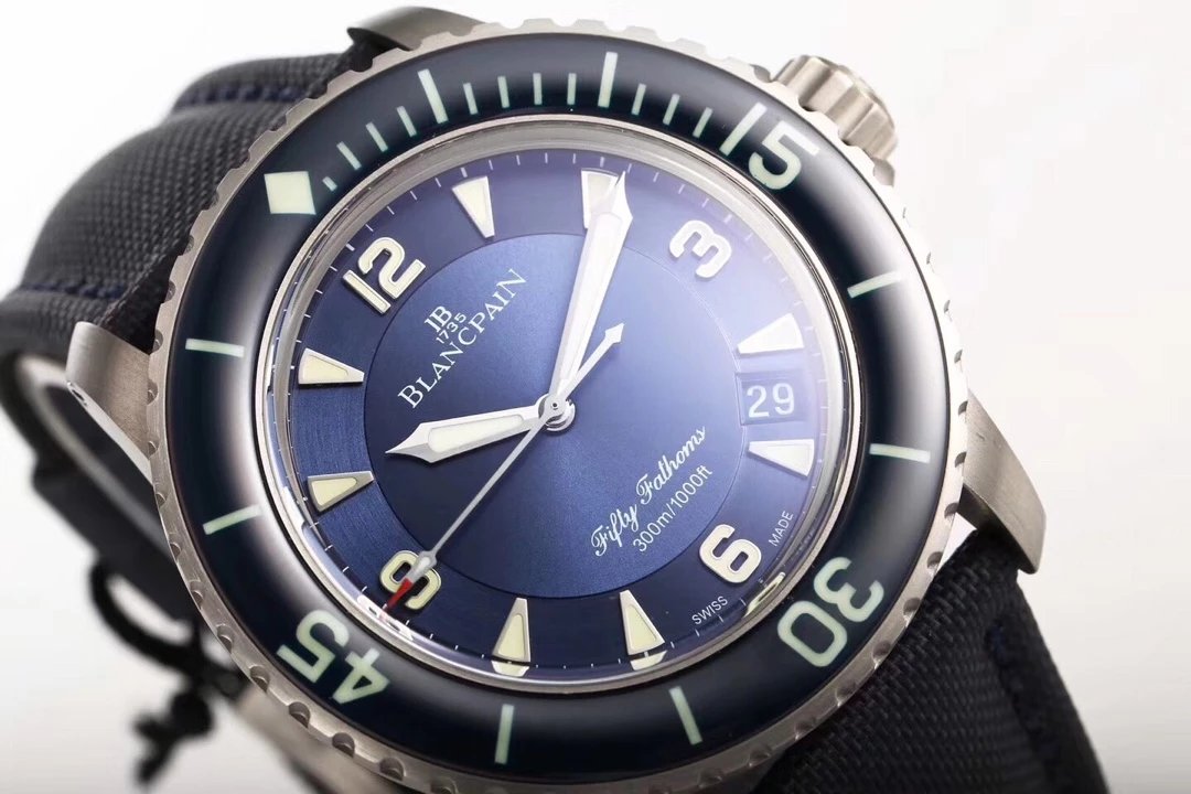 The Latest ZF Version Replica Blancpain Fifty Fathoms Blue Titanium ...