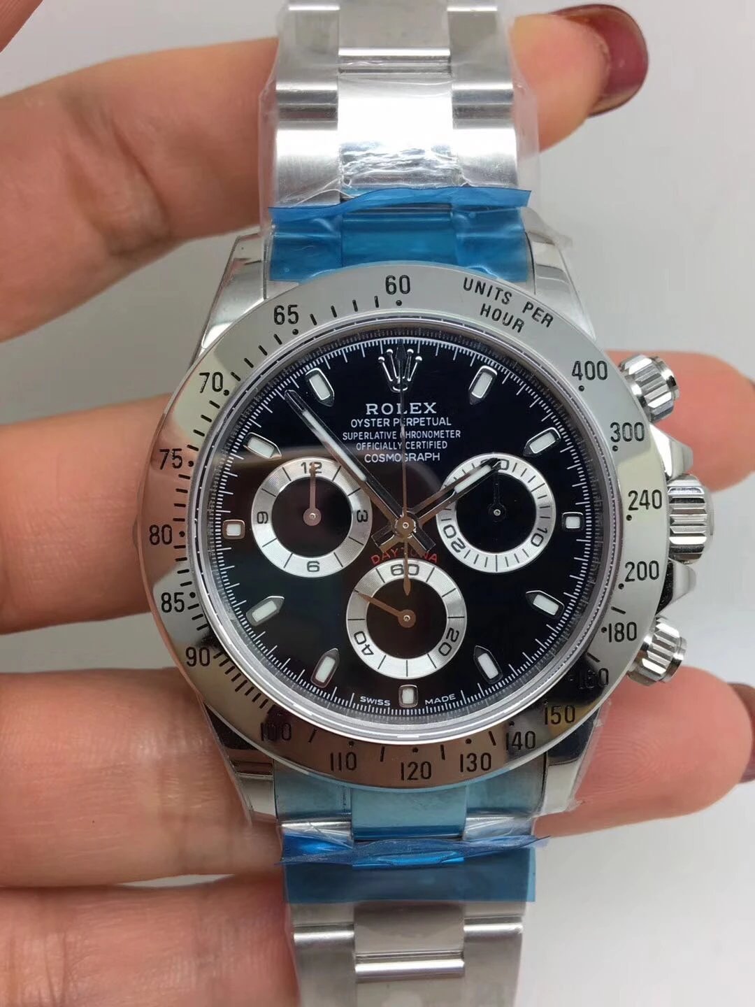 Noob Replica Rolex Daytona 116520 SS Black_1