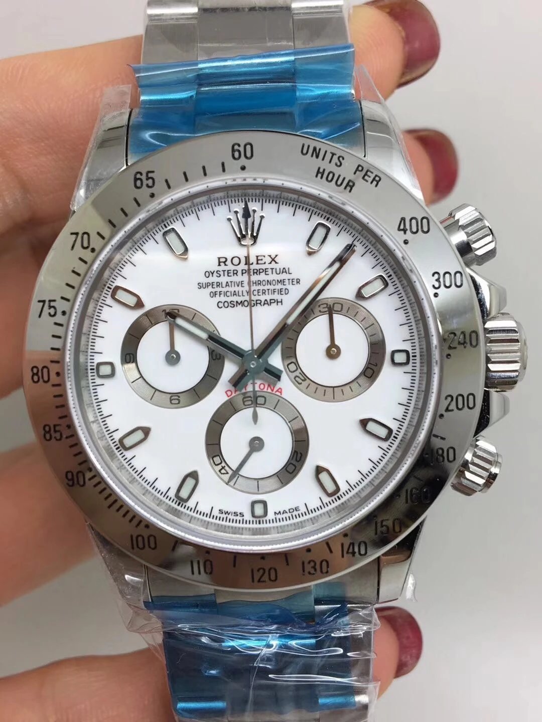 Noob Replica Rolex Daytona 116520 SS White_1