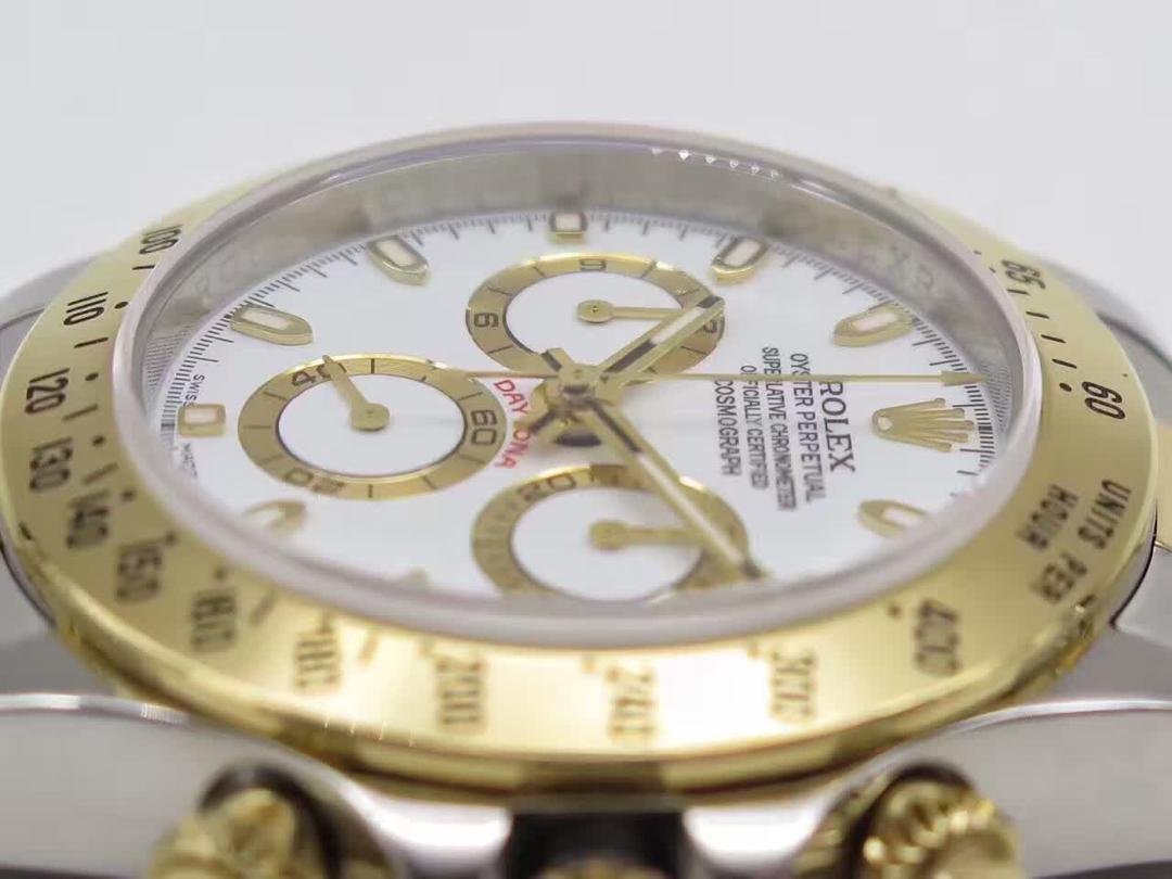 Replica Rolex Daytona Two Tone Sapphire Crystal