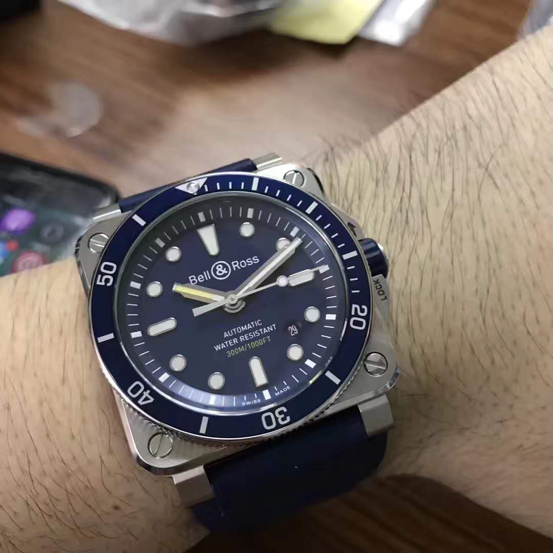 Replica Bell Ross Diver Blue Wrist Shot