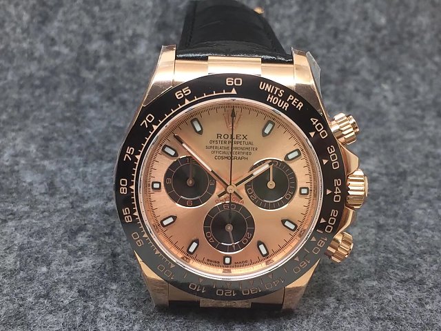 Noob Replica Rolex Daytona 116515 with Black Strap