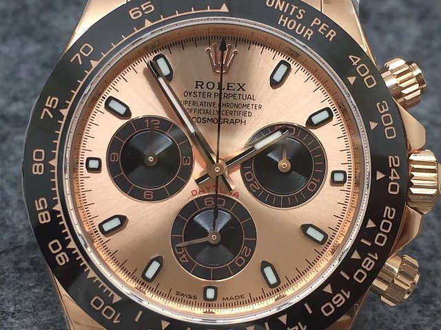 Noob Replica Rolex Daytona Rose Gold Dial