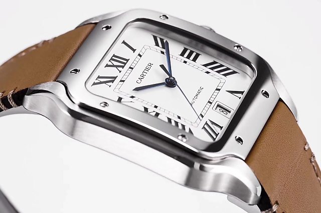 Cartier Santos 100 2018 Blue Steel Hands