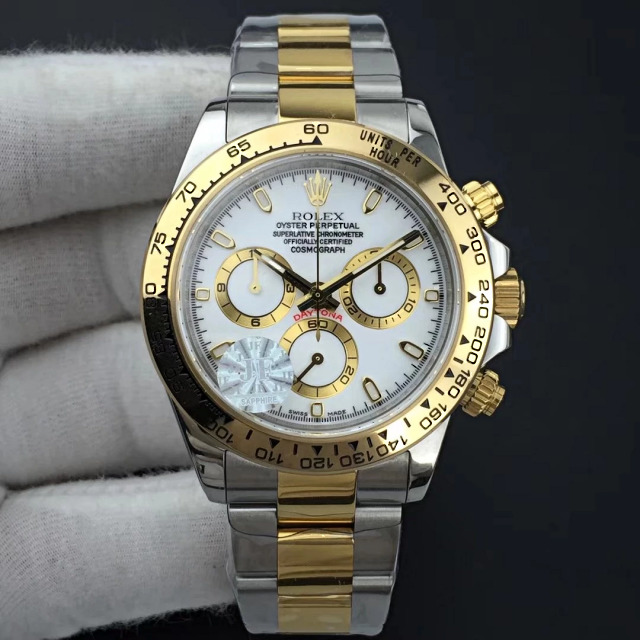 Replica Rolex Daytona Two Tone Cream White Dial