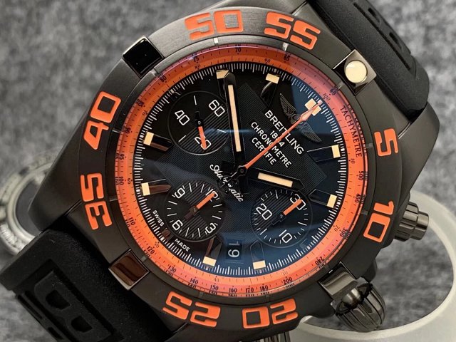 Breitling Chronomat B01 Raven Orange Bezel