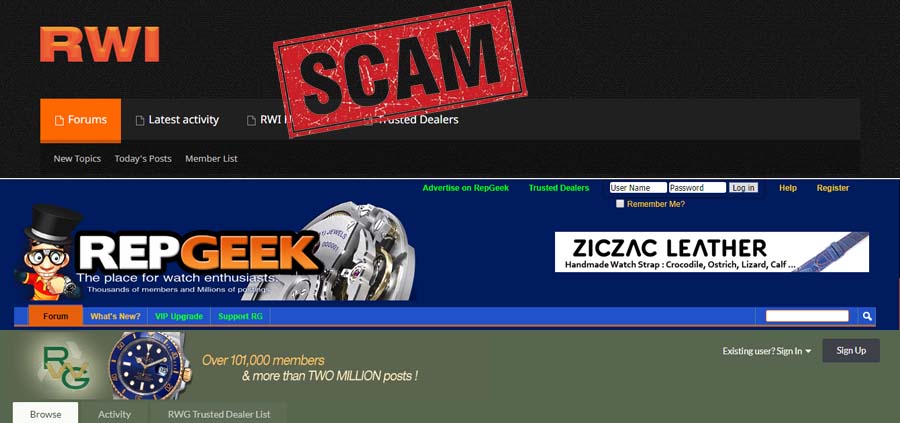 scam replica watch forums