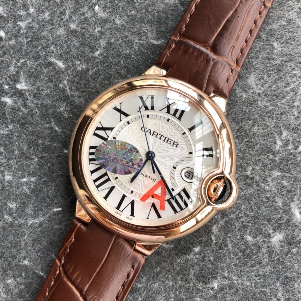 Cartier Men Ballon Bleu Rose Gold