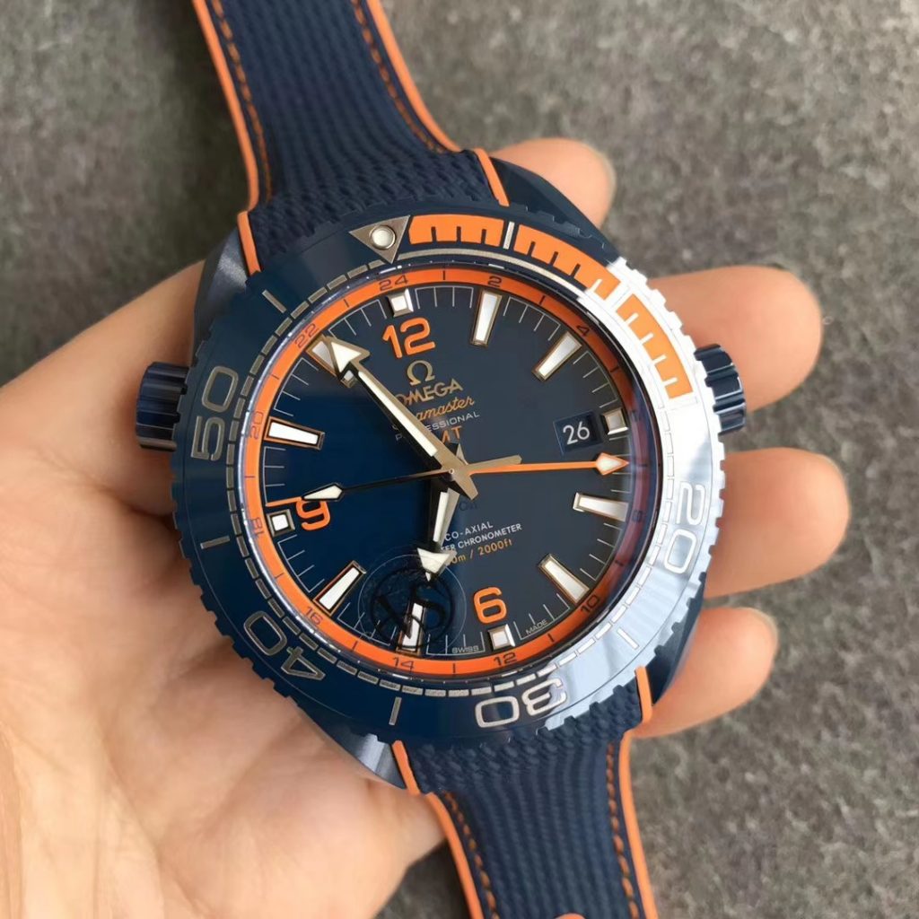 Replica Omega Planet Ocean Blue Ceramic Watch