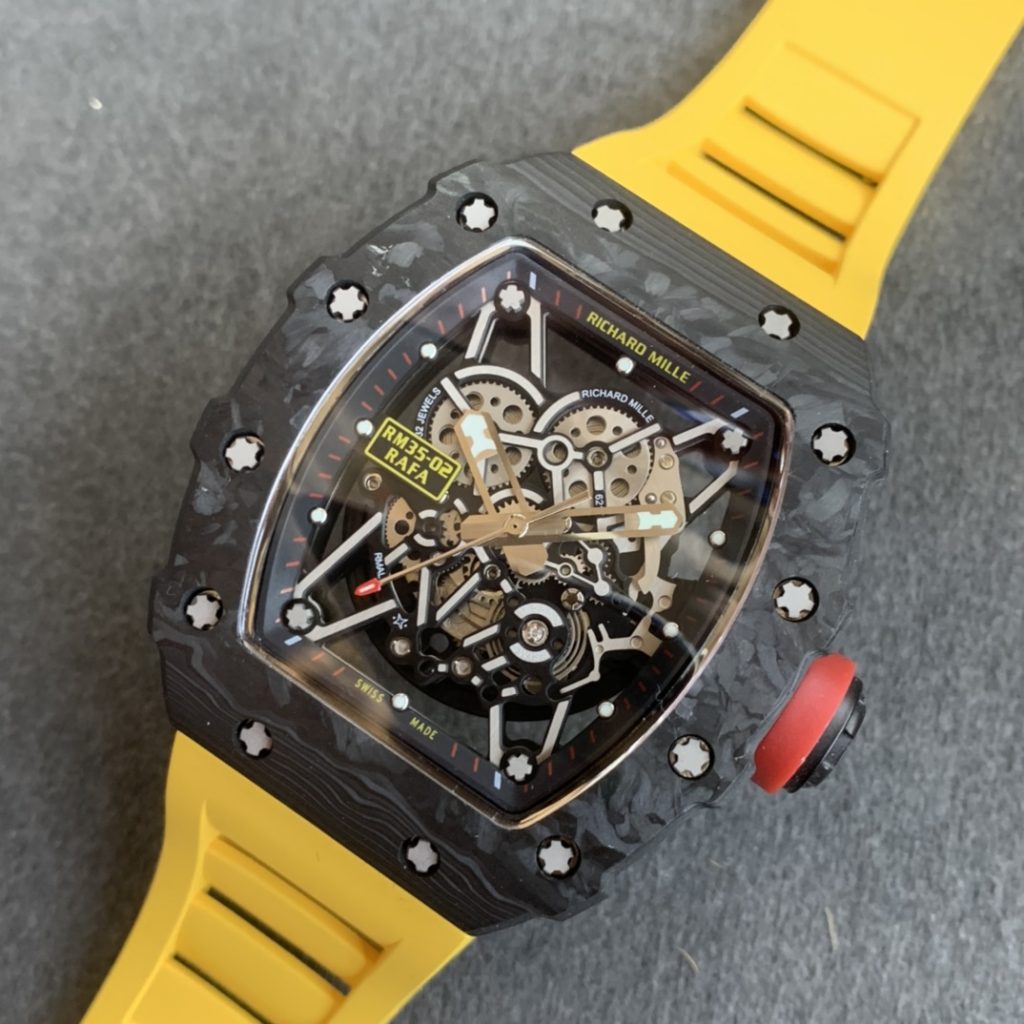 Replica Richard Mille Forged Carbon Orange Watch