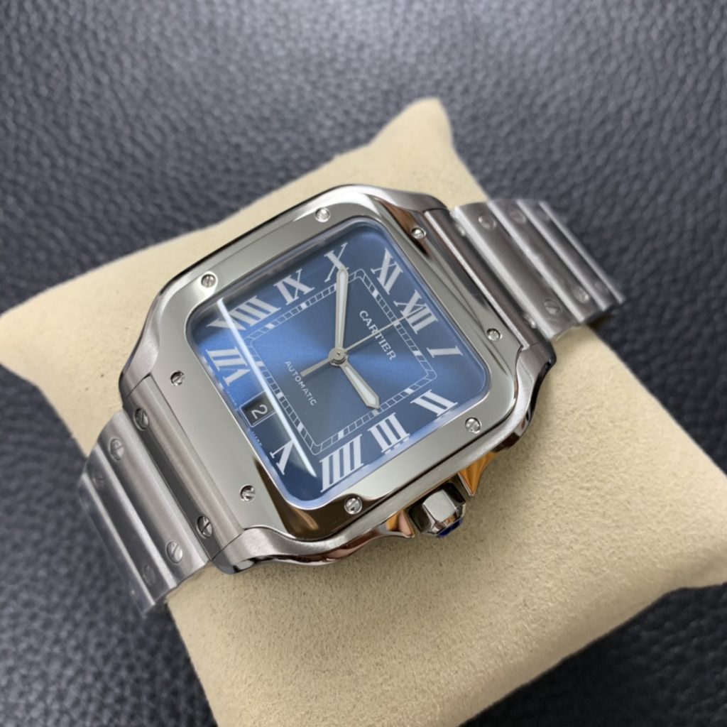 GF Replica Cartier Santos Blue Watch with Miyota 9015 Movement – Hot ...