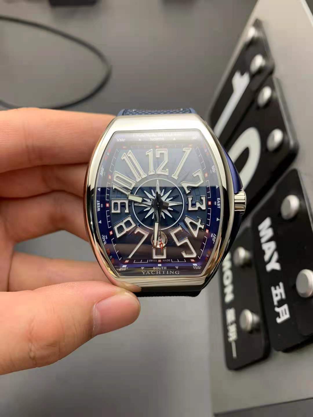 Z Factory Replica Franck Muller Vanguard Yachting Blue Watch with ...