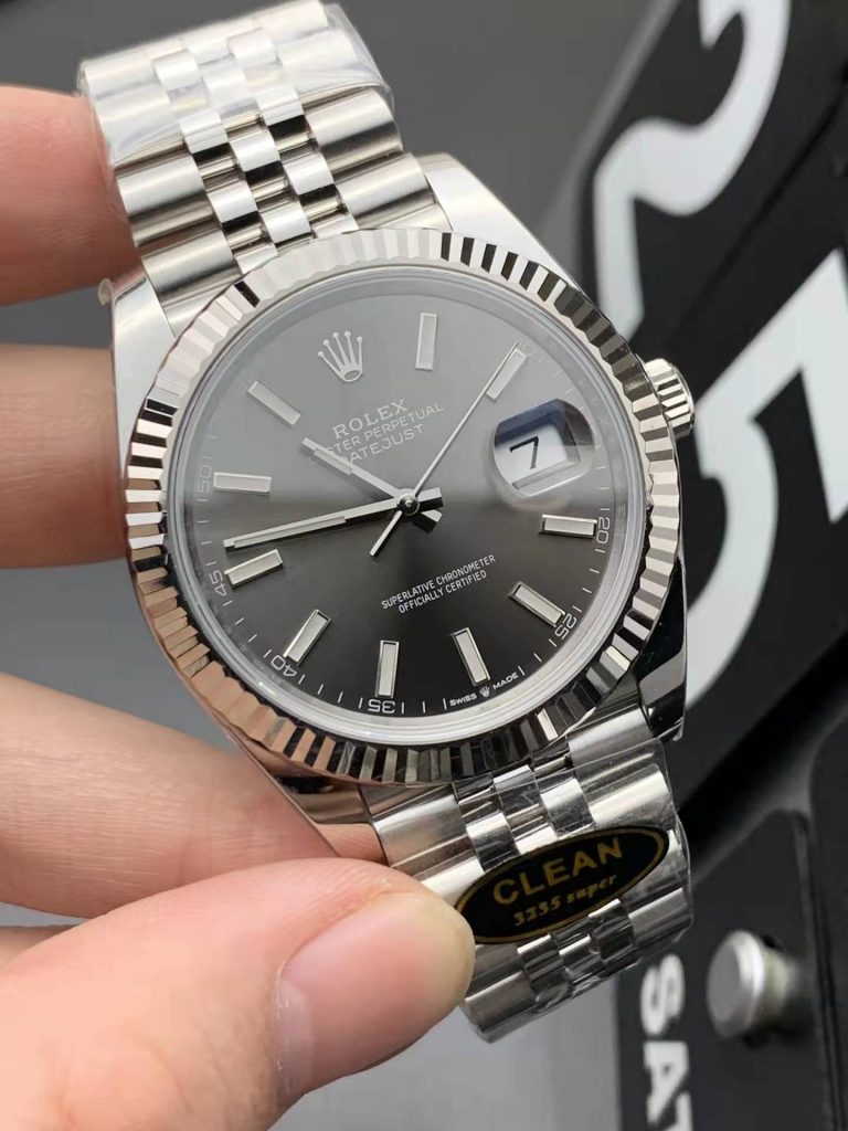 Clean Factory Replica Rolex Grey Datejust