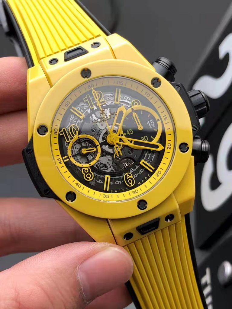 Replica Hublot Unico Yellow Ceramic