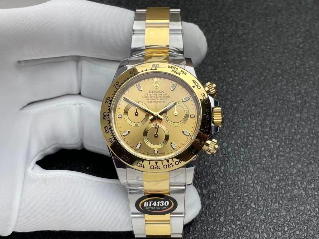 BT Replica Rolex Two Tone Rolex Daytona Gold Dial