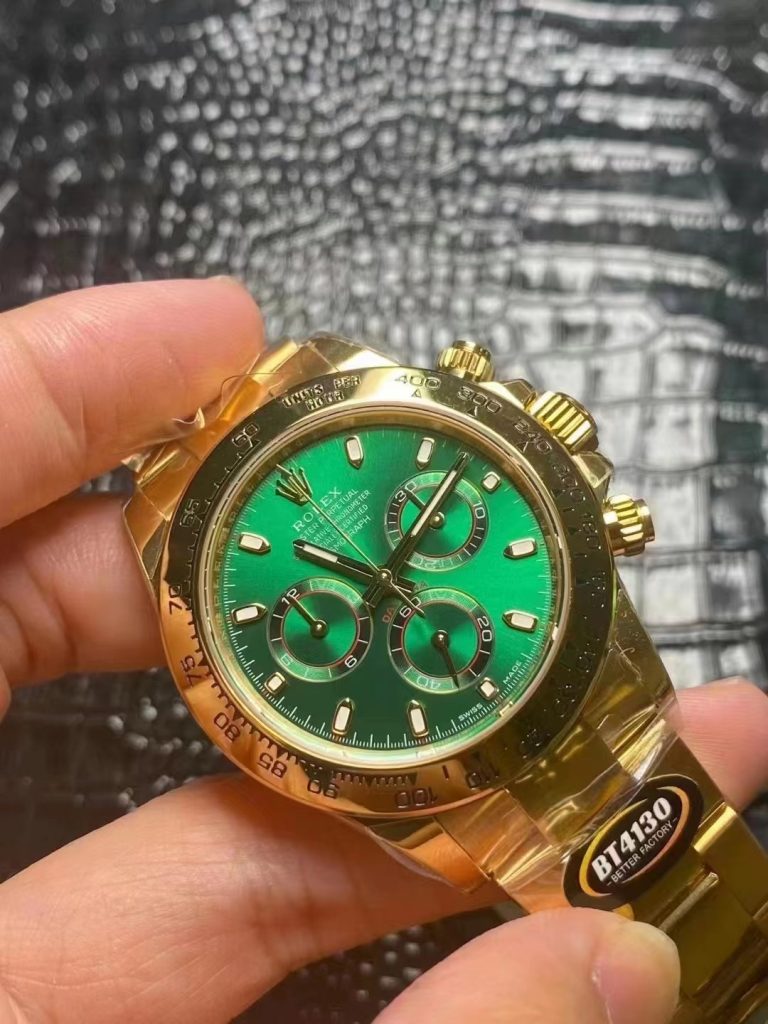 BT Factory Daytona Yellow Gold Green Dial