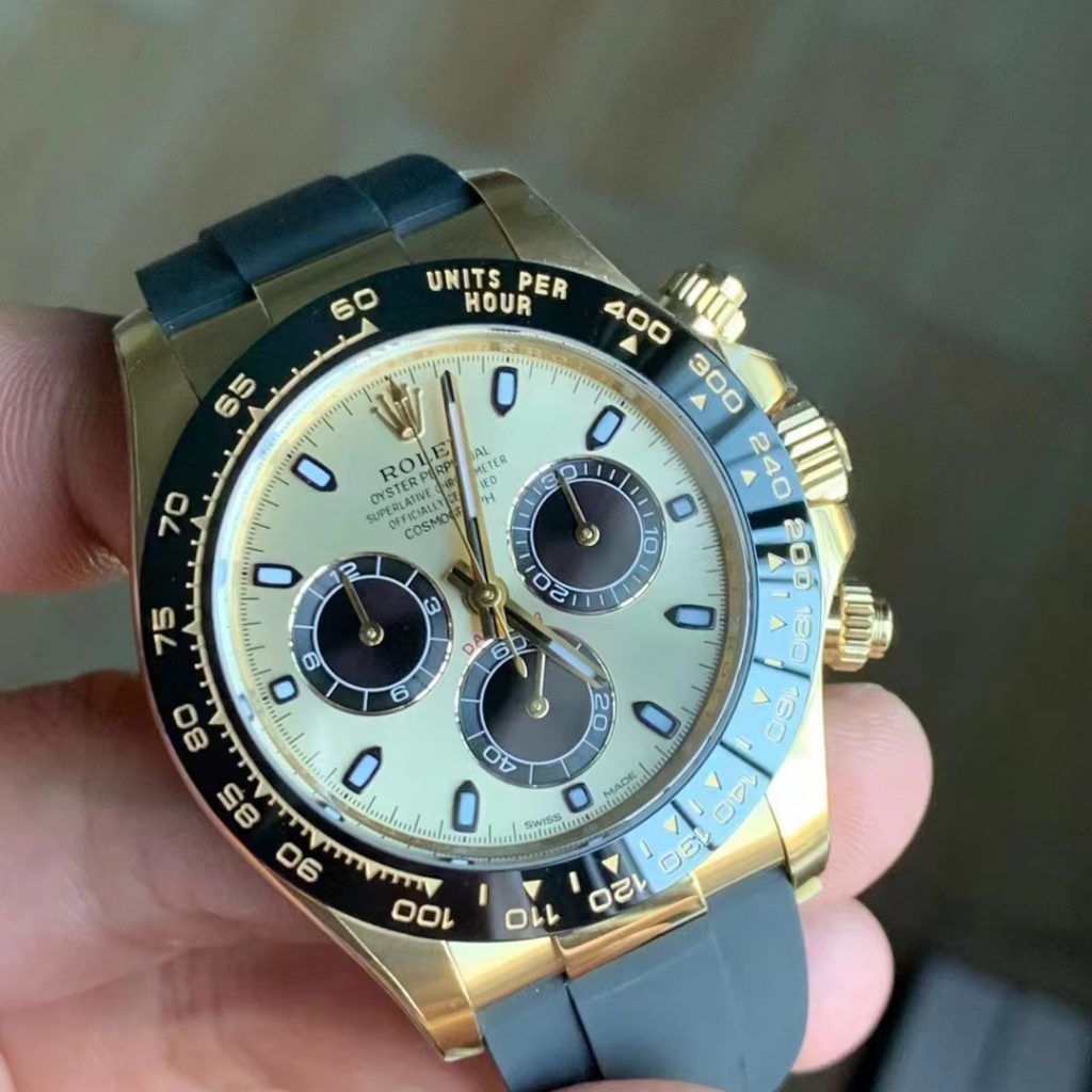 Clean Rolex Daytona with Yellow Gold Dial