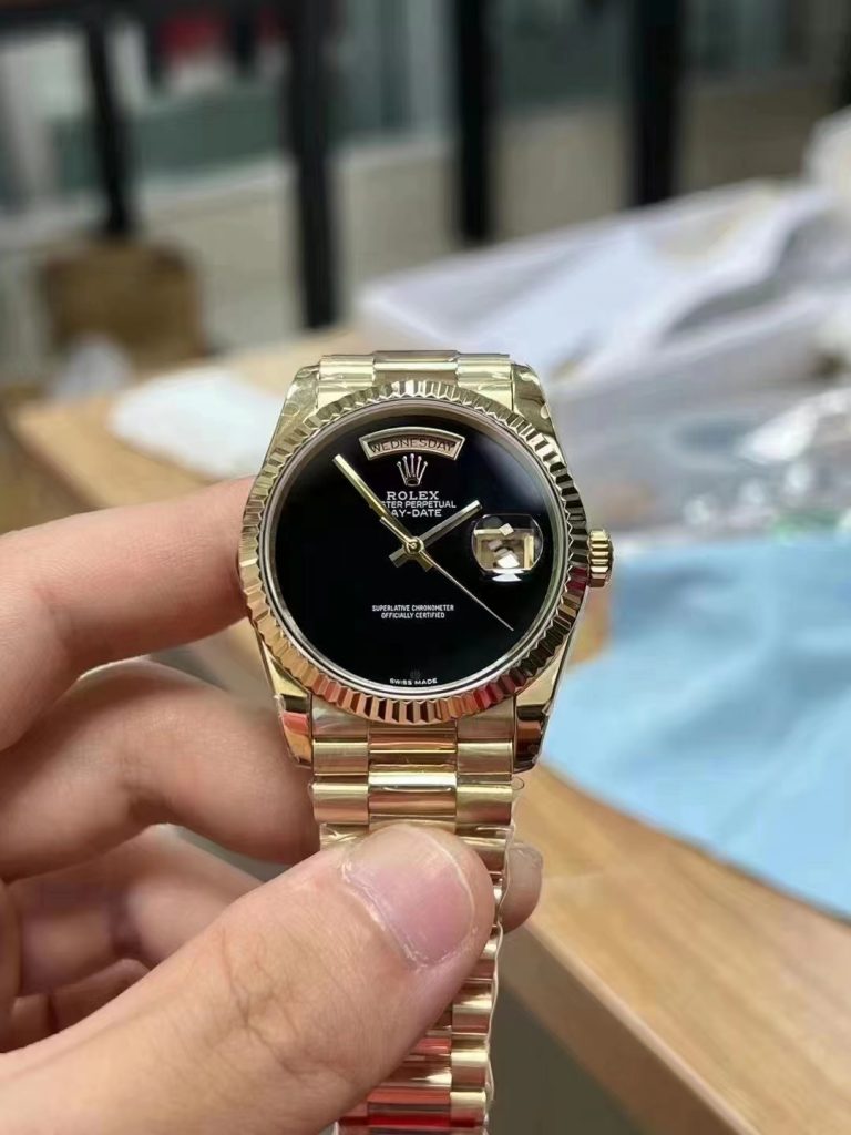 Rolex Yellow Gold Day-Date Black