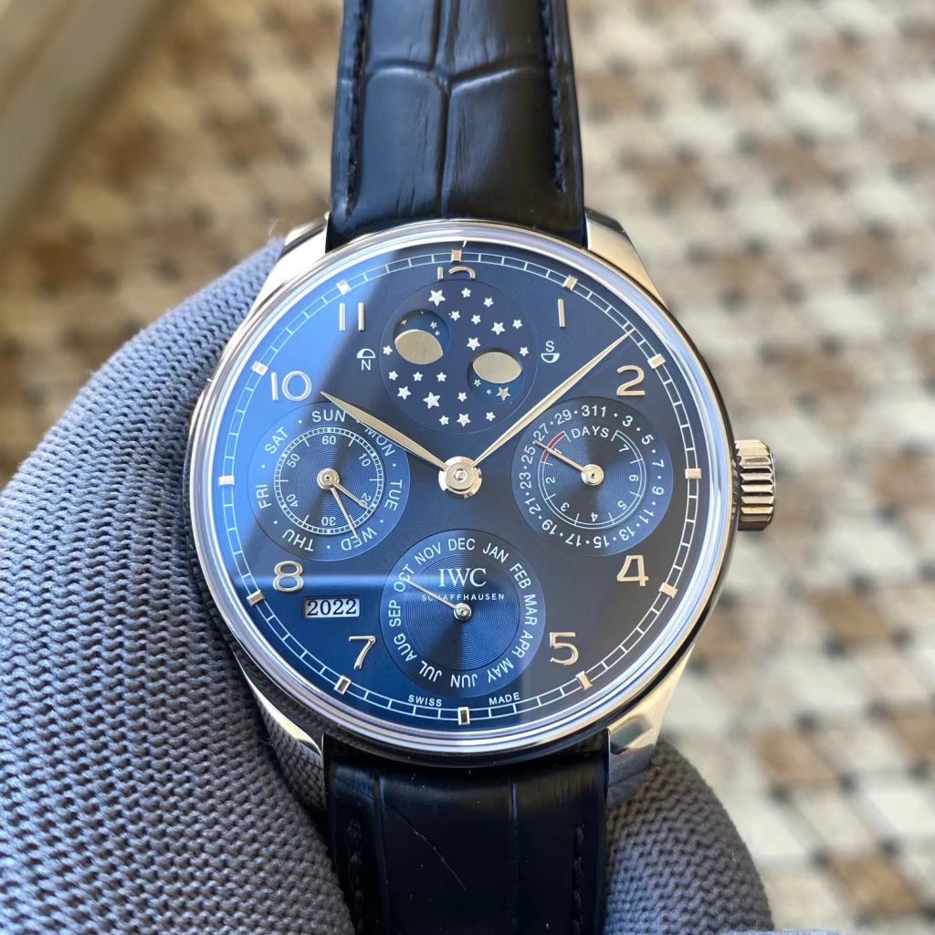 Replica IWC Portuguese Perpetual Calendar Blue