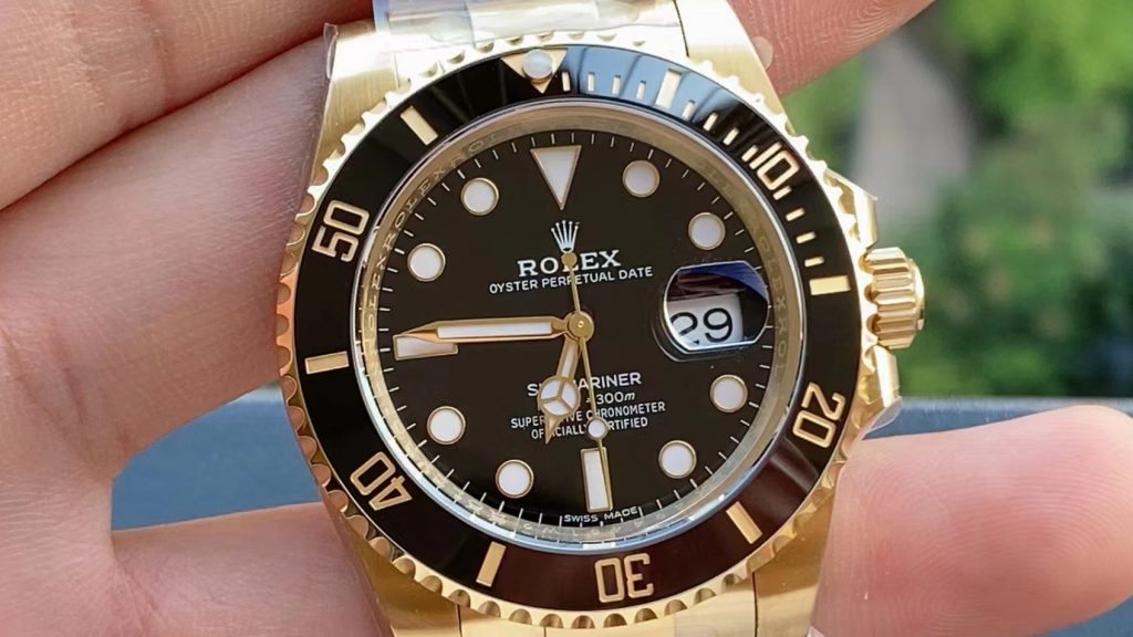 Rolex Full Gold Submariner Black Dial