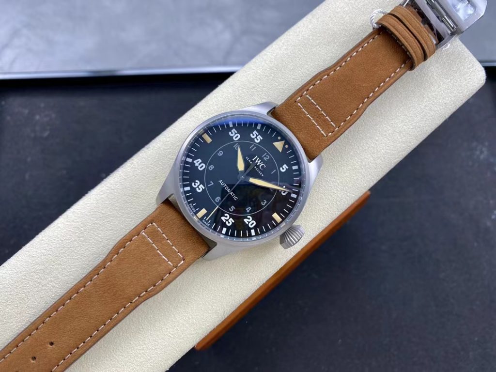 Replica IWC Spitfire IW329701 Brown Leather Band