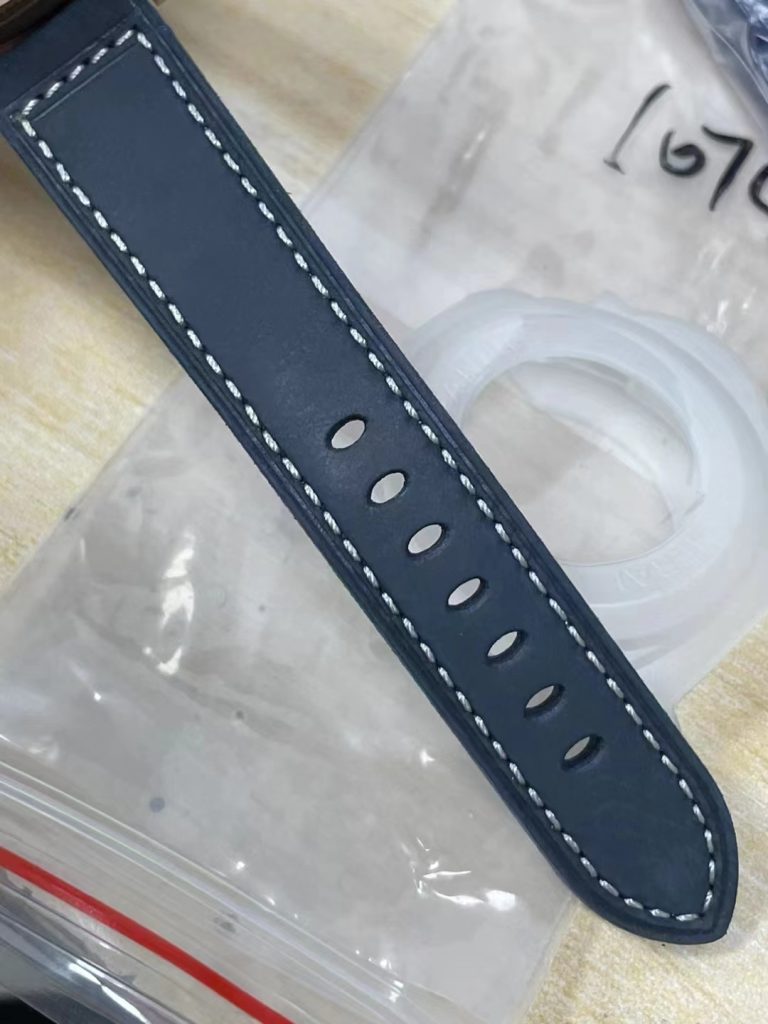 PAM 1074 Blue Leather Strap