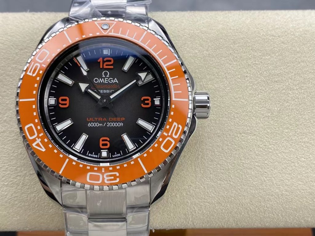 Replica Omega Planet Ocean Ultra Deep Orange Stainless Steel