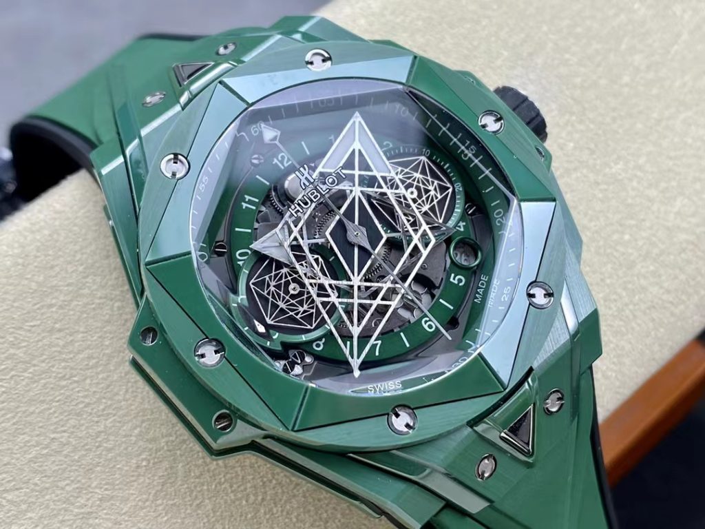 Replica Hublot Sang Bleu II Green Ceramic