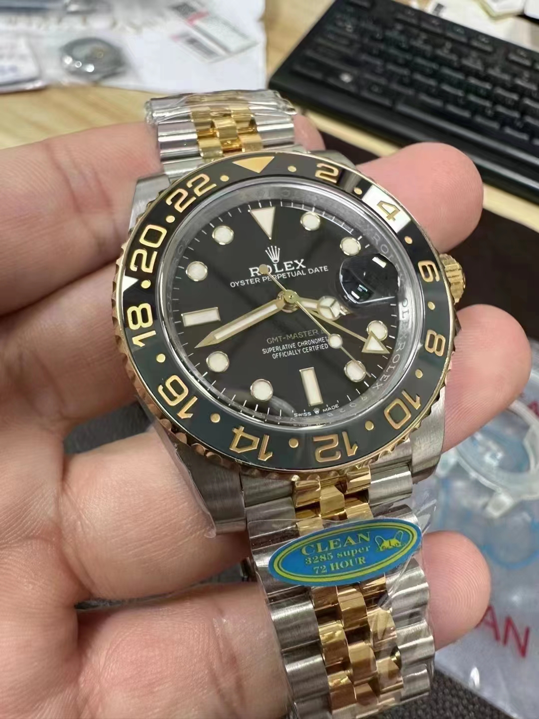 Clean Factory Replica Rolex GMT-Master II 126713 Black/Grey Ceramic ...