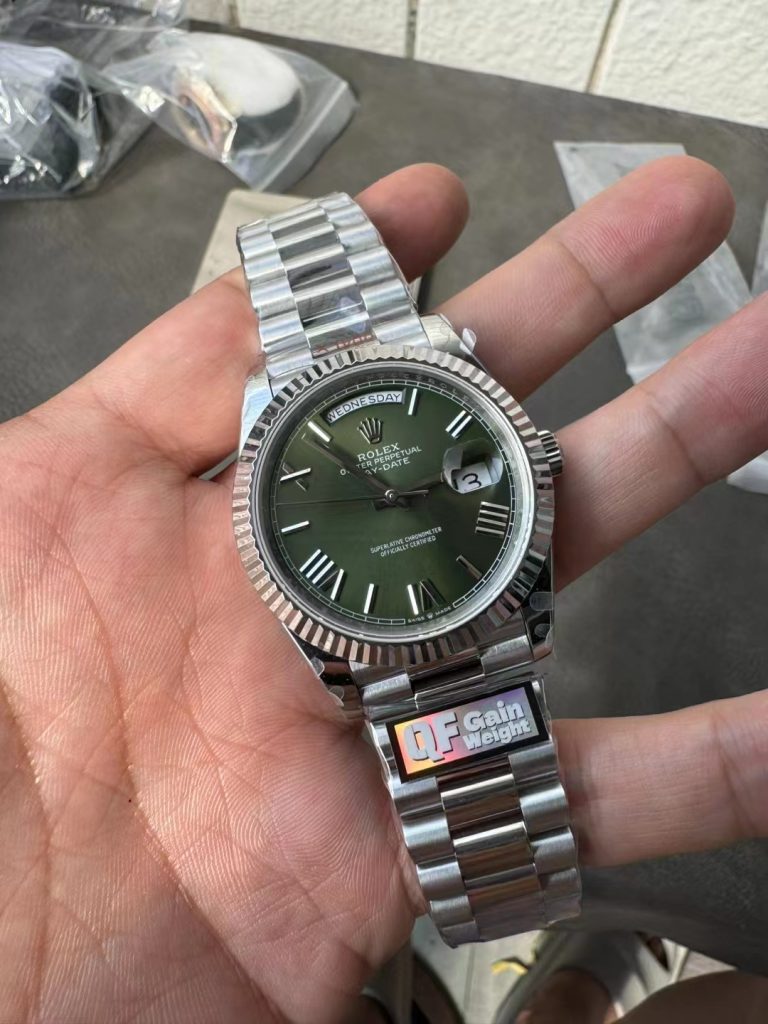 Replica Rolex Day-Date Stainless Steel Green