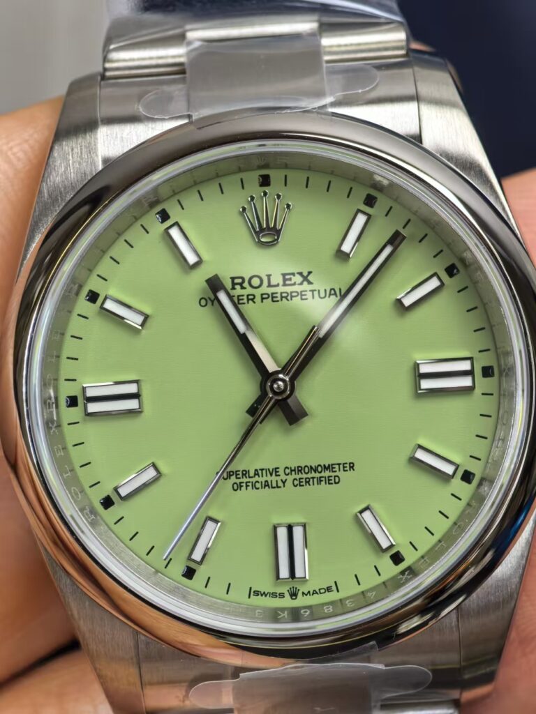 Rolex pistachio green dial